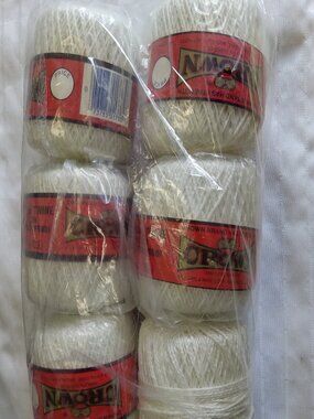 5 new & 1 opened but new vintage balls of natural cotton twine, the Crown brand
